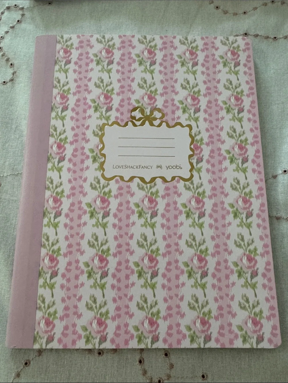 LoveShackFancy Pink & Lavender Floral Notebook with Pastel Stylus Pens